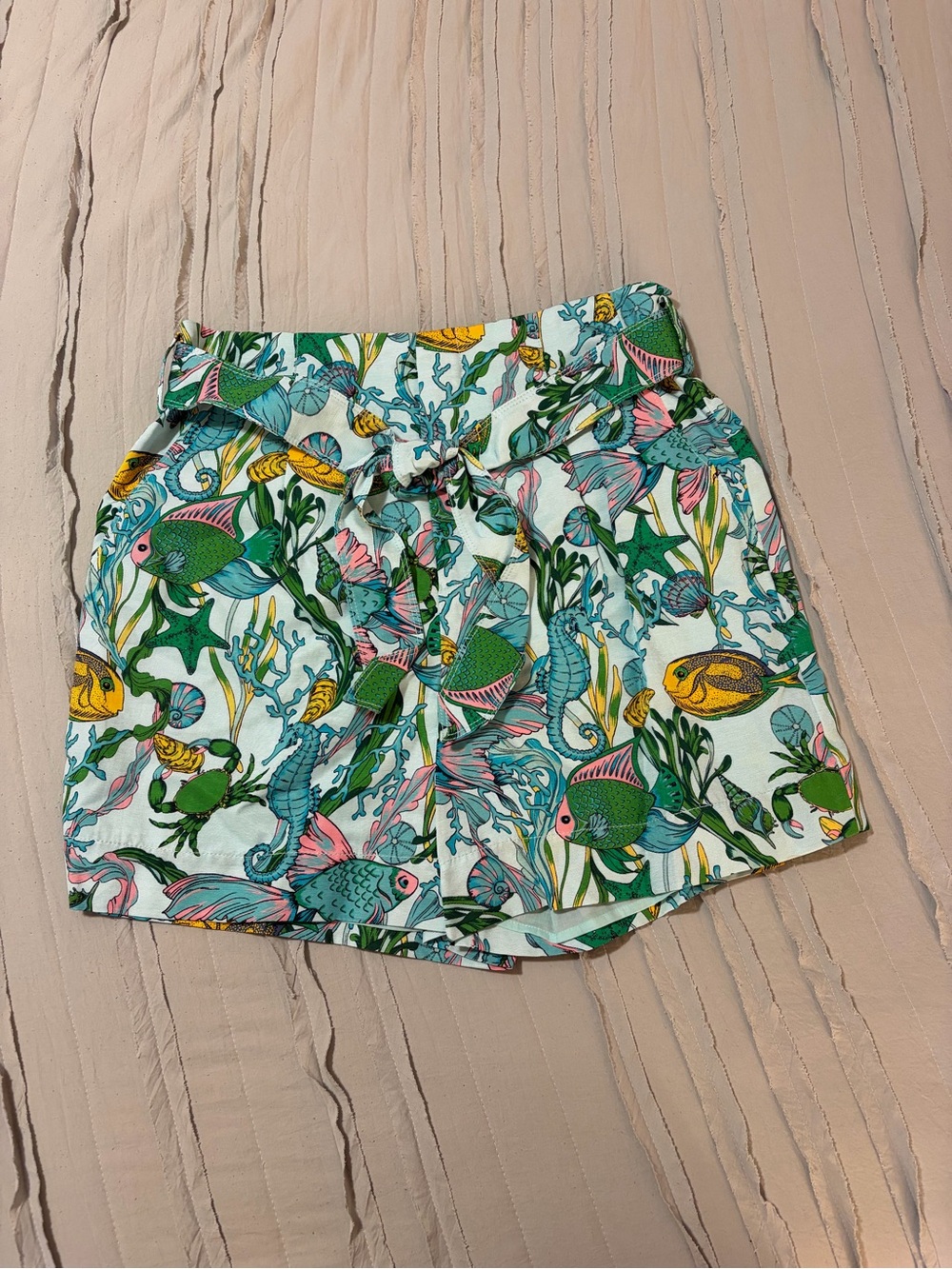Kate Spade Under The Sea Tie-waist Shorts | Size 12